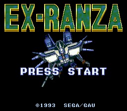 Ex-Ranza title screen for Sega Mega Drive
